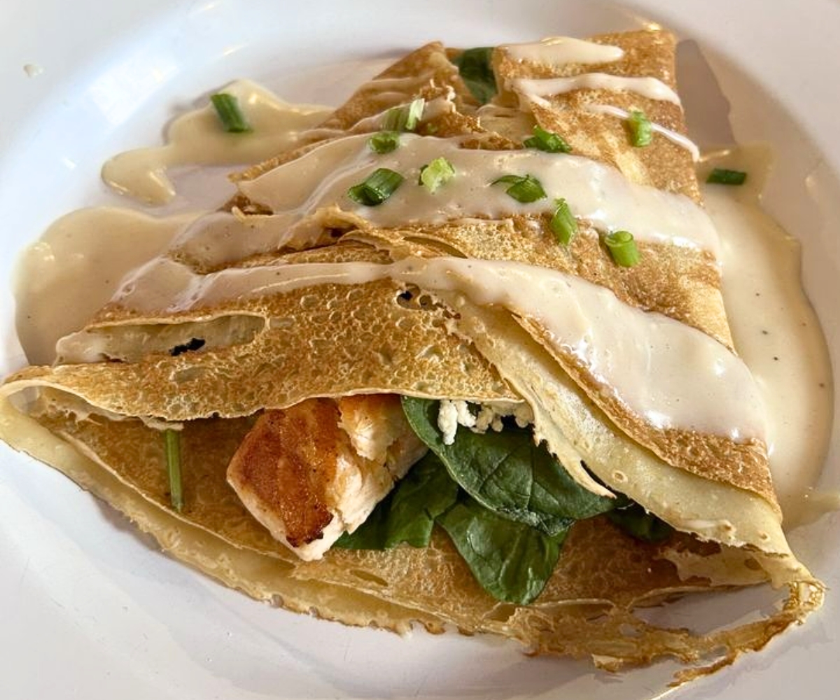 Salmon Crepe at Later Alligator in Wheeling, WV