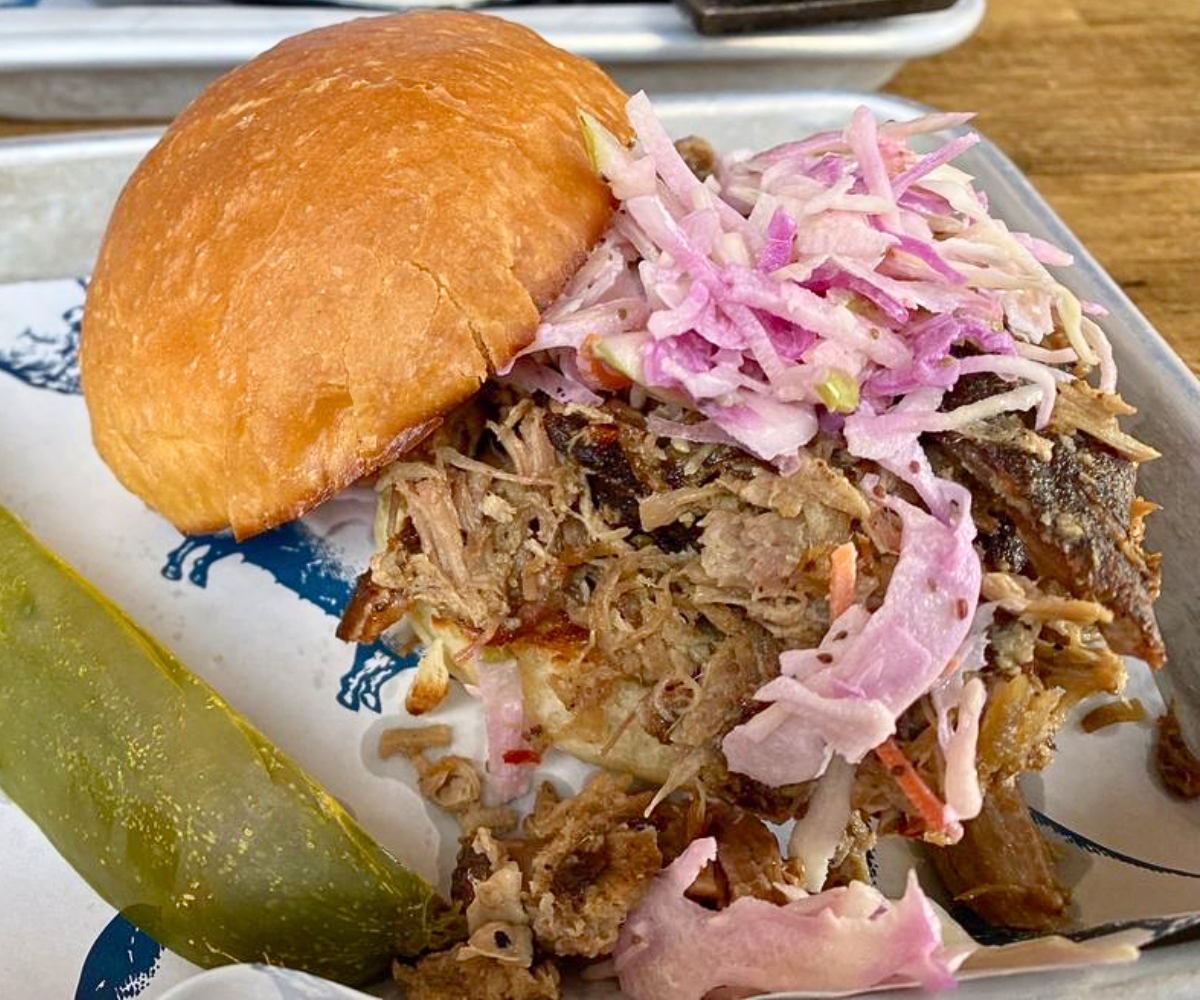 Chopped Pork Sandwich at Prohibition Pig in Waterbury, Vermont