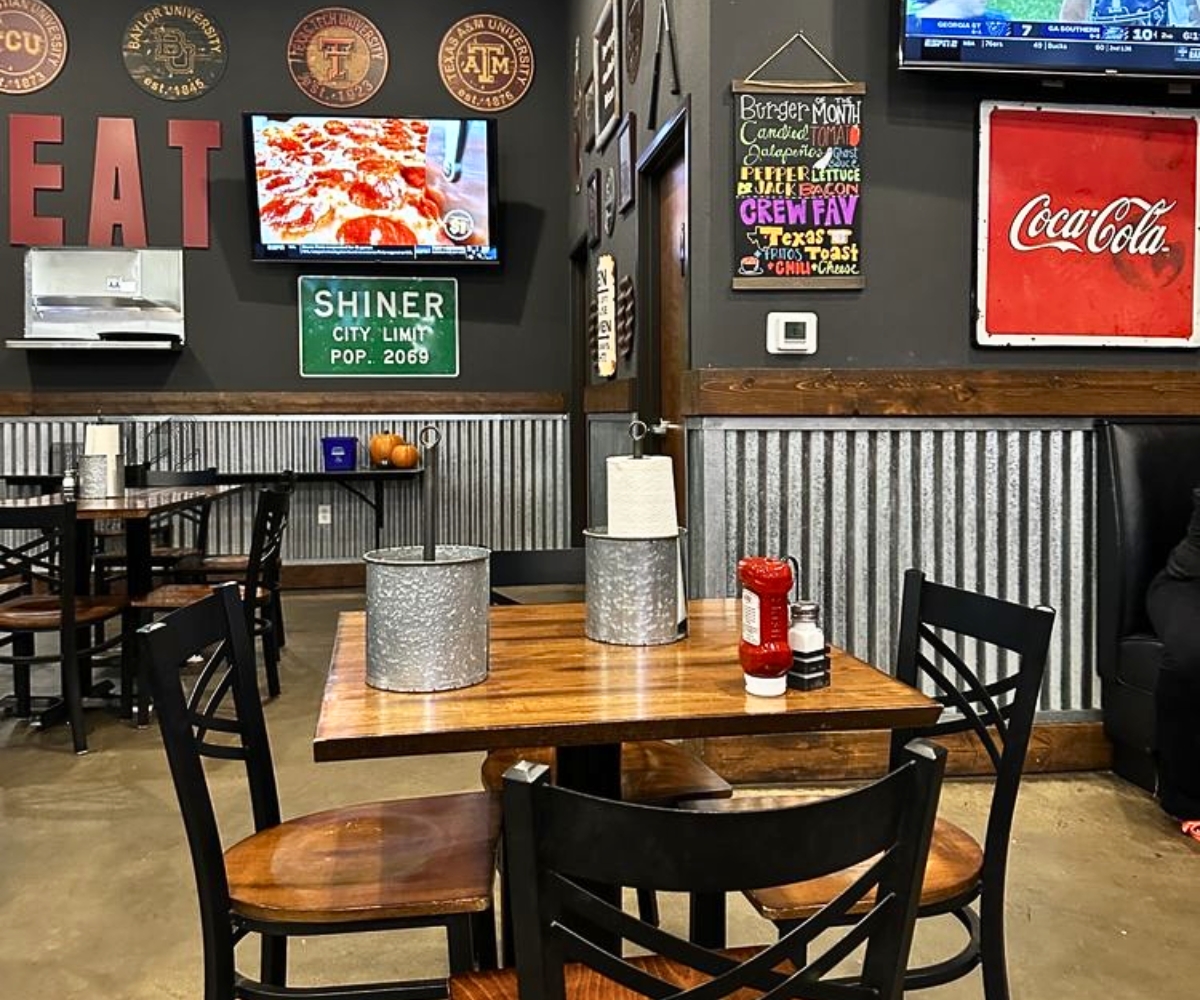 interior of Billy Bob's Burgers Bar & Grill in Waco, TX