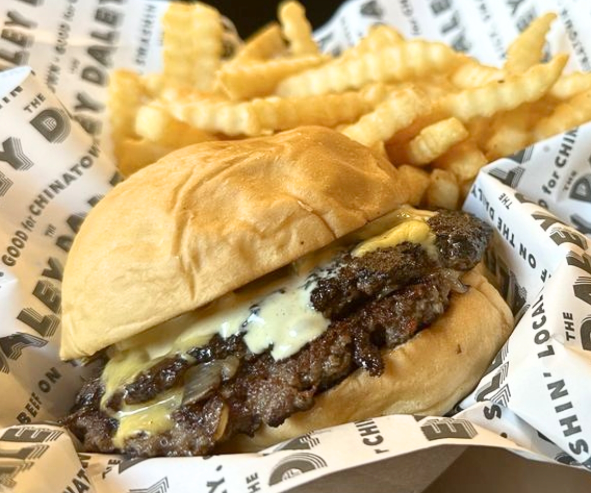 Double Down Burger at The Daley in Honolulu, Hawaii