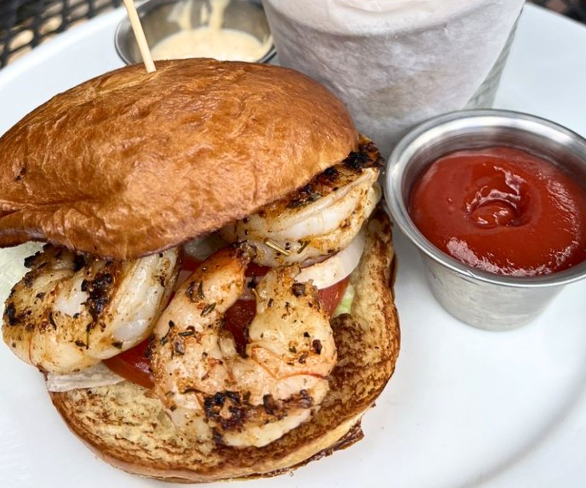 Shrimp Po'boy at The Main House in St. Charles, Missouri