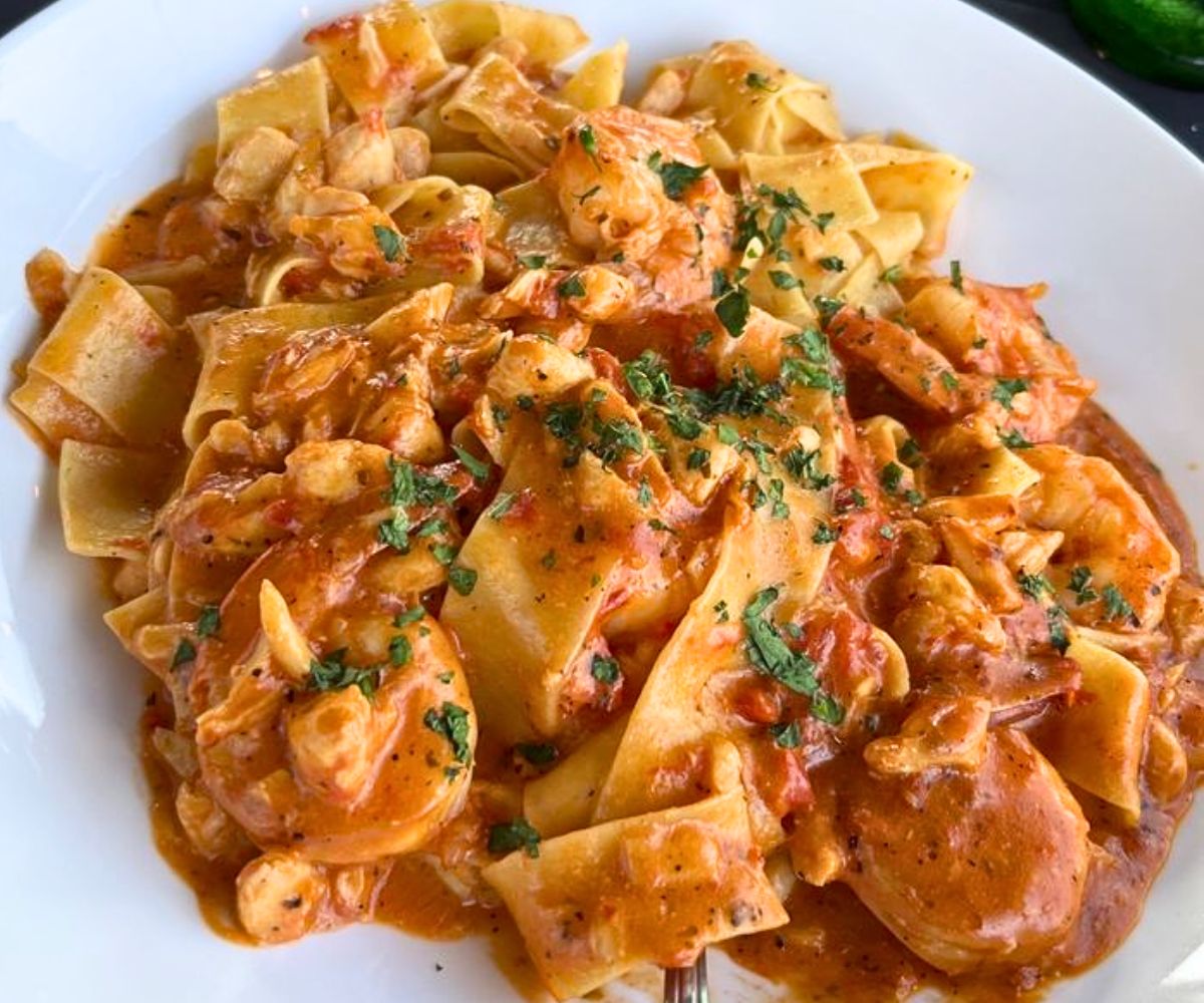 Shrimp & Crab Bolognese at Cork Bar & Restaurant in Wilkes-Barre, PA