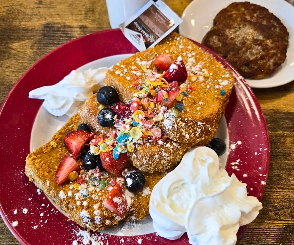 Captain Crunch French Toast at Fat Dog Kitchen in Dover, NH