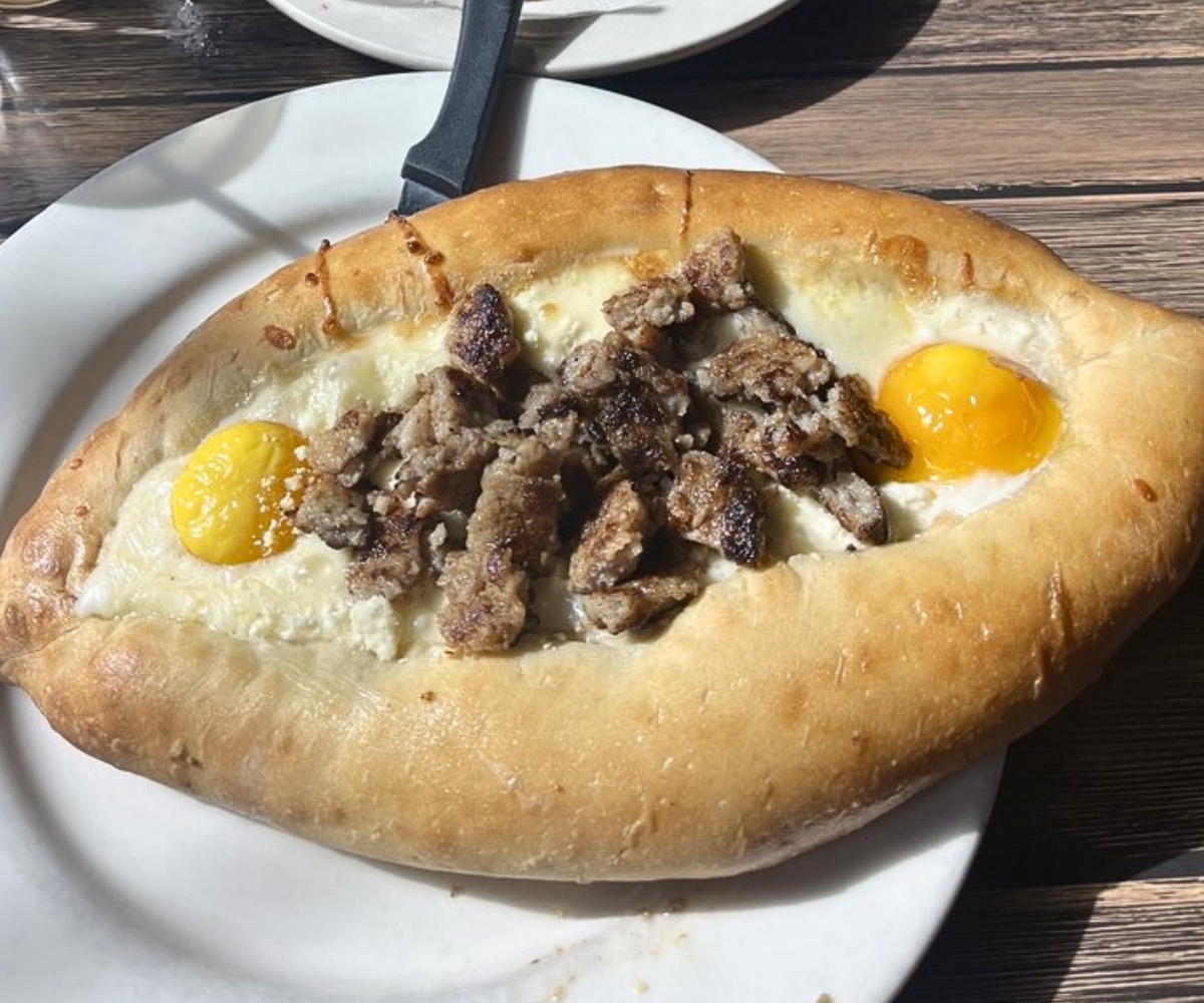 Khachapuri at Bramble Breakfast and Bar in Broken Arrow, OK