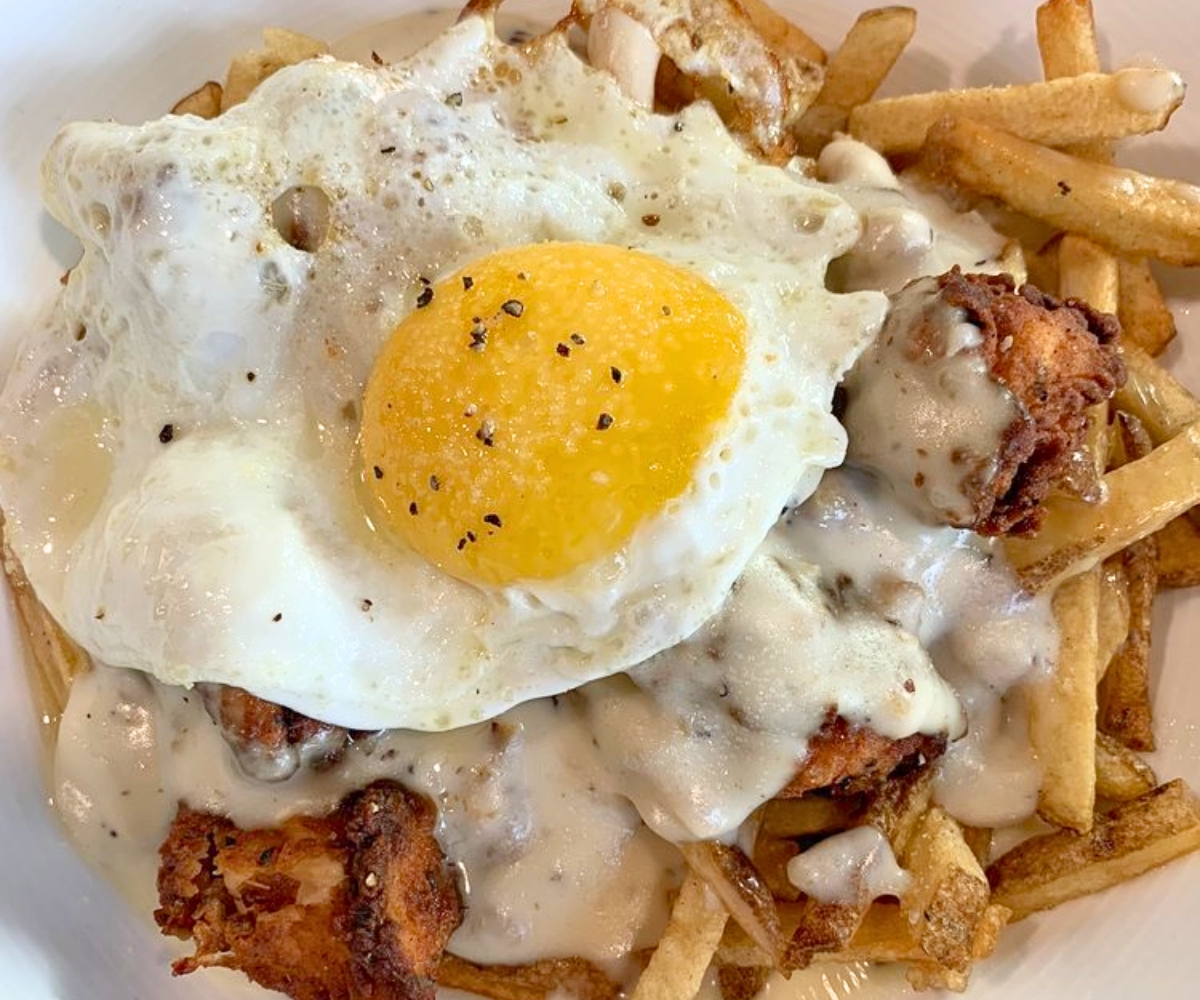Breakfast Poutine at Bramble Breakfast and Bar in Broken Arrow, Oklahoma