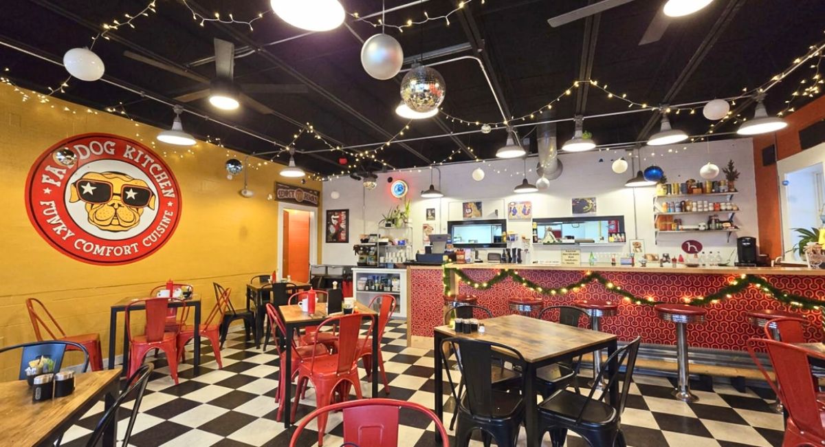 interior of Fat Dog Kitchen in Dover, NH