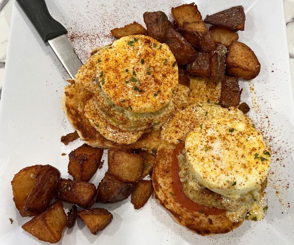 Crab Cake Benny at Hart + Soul Cafe in Cape Coral, FL