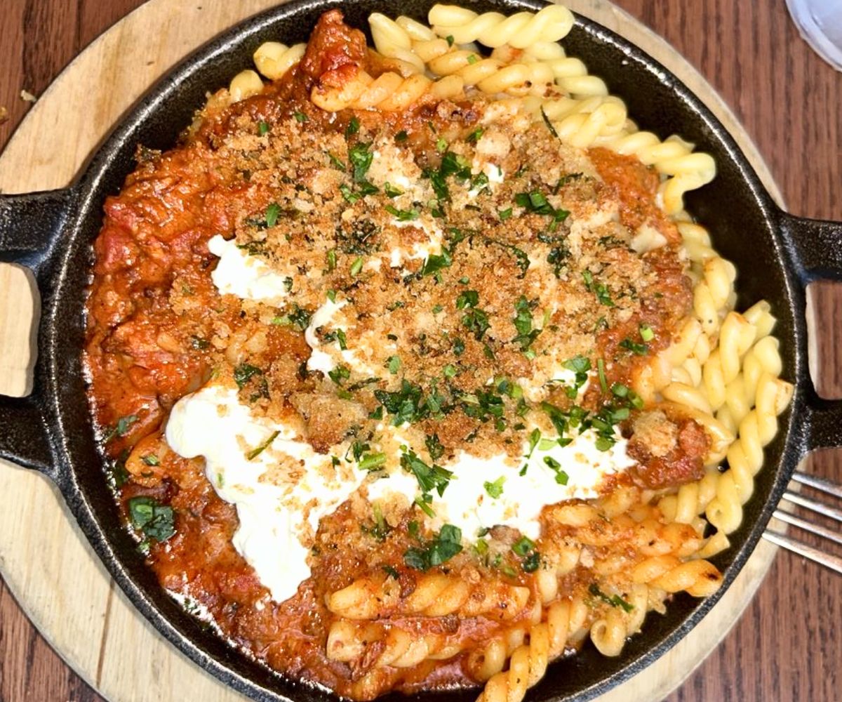 Baked Bolognese at Iron Works in Warwick, Rhode Island