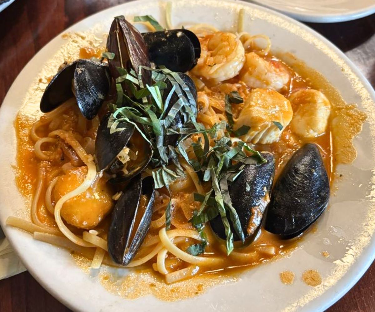 Linguine al Pescatore at Sarducci's in Montpelier, VT