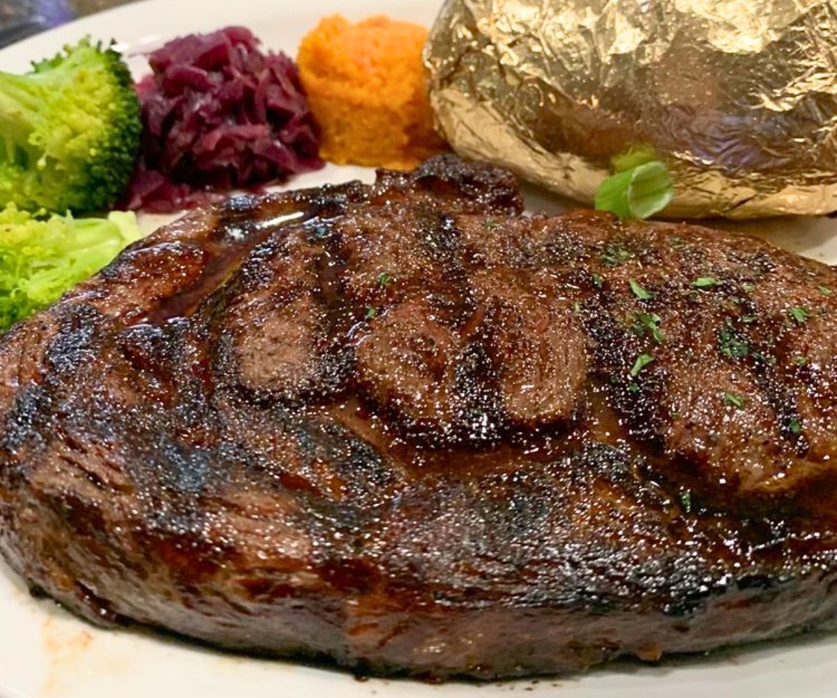 Bison Ribeye at Cody Steakhouse in Cody, Wyoming