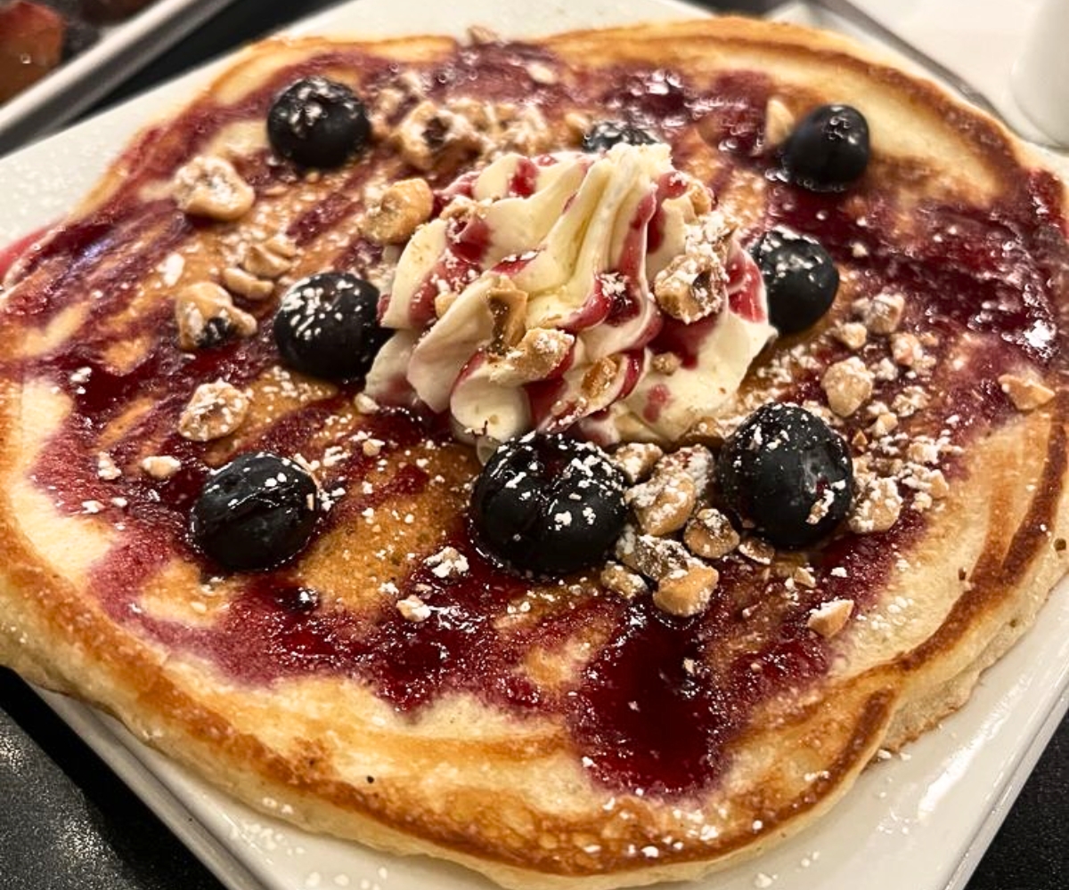 Blueberry Riccota Pancakes at Jam! in Bozeman, Montana