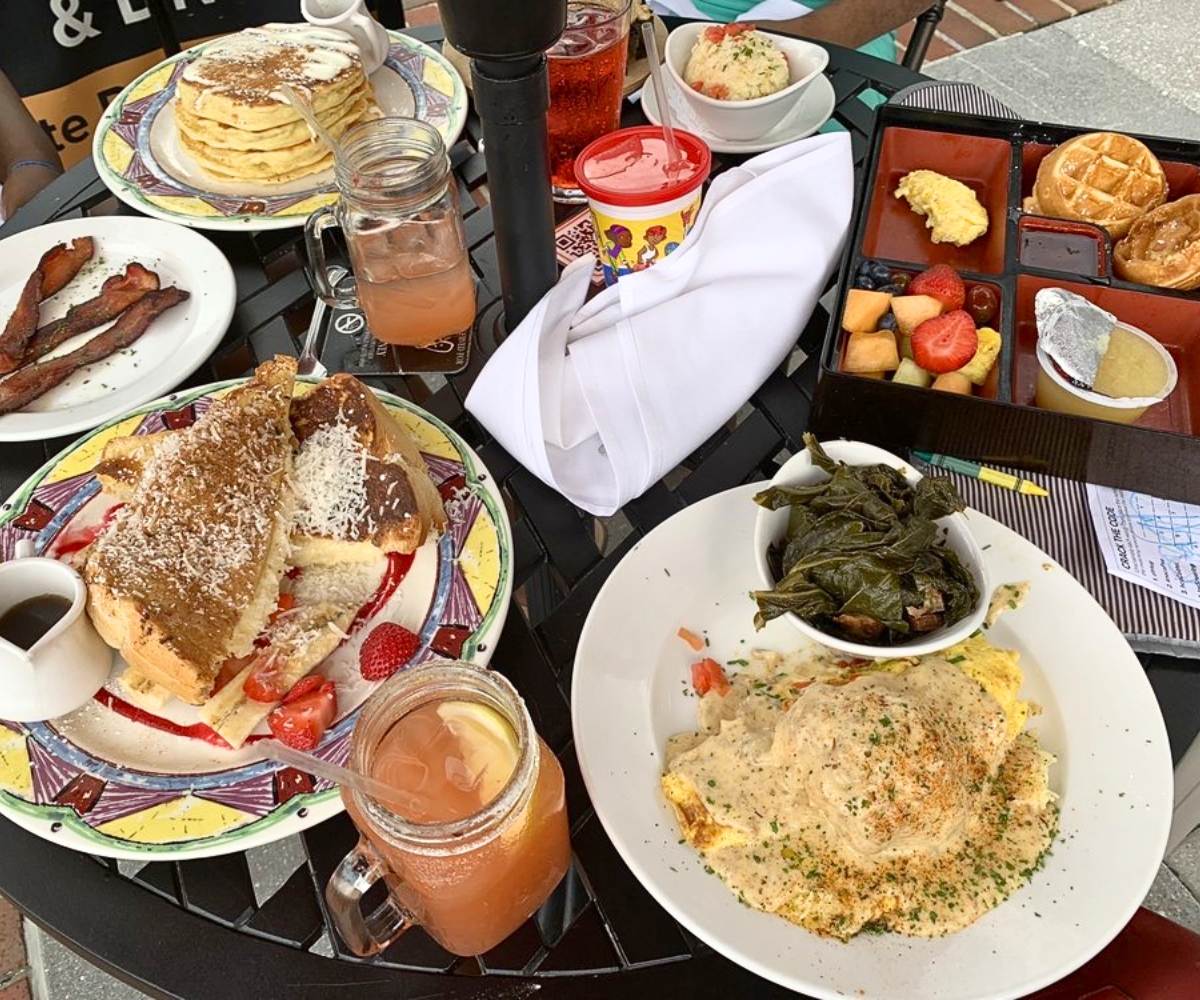 breakfast spread at Miss Shirley's Cafe in Baltimore, MD