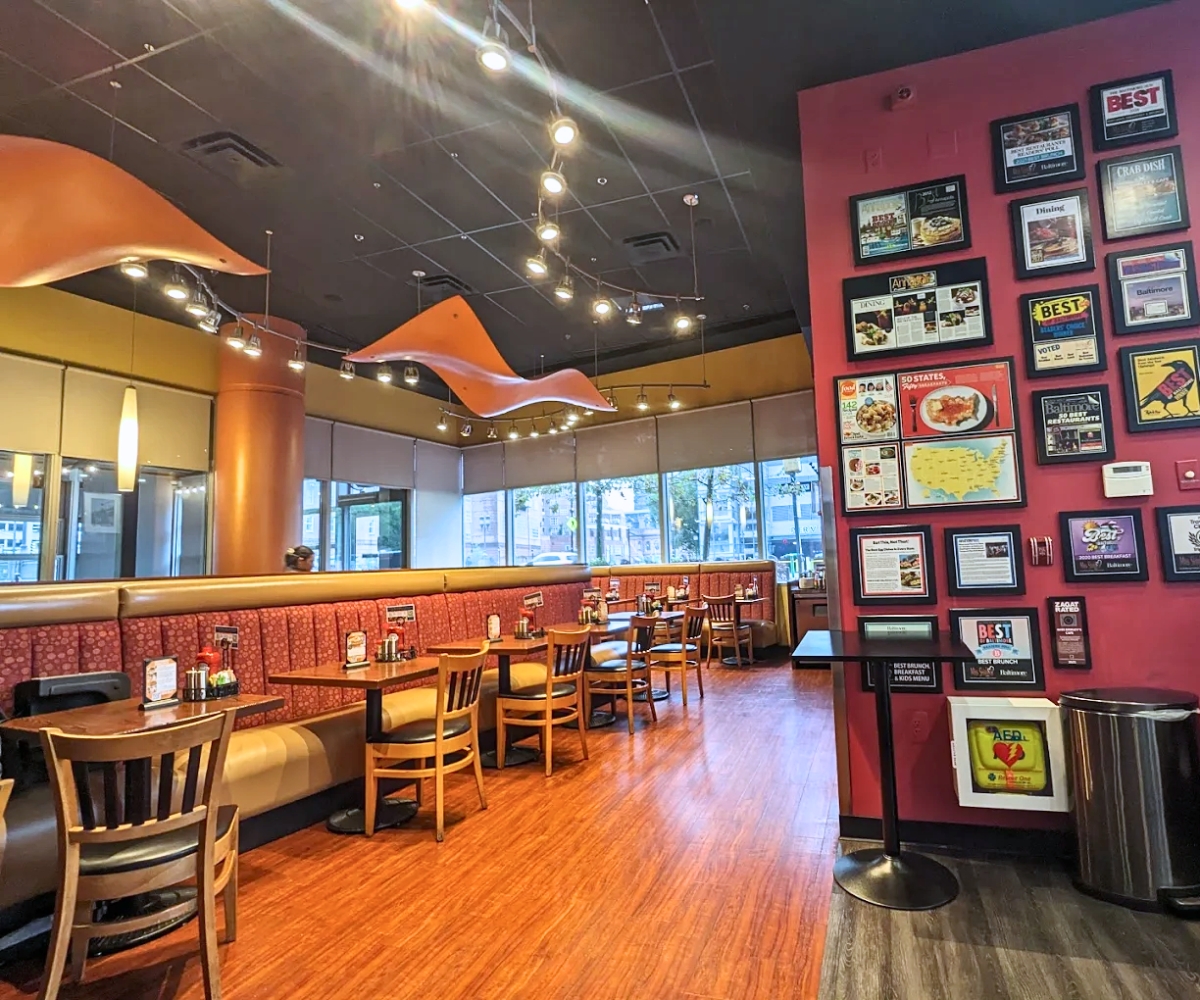 interior of Miss Shirley's Cafe in Baltimore, MD
