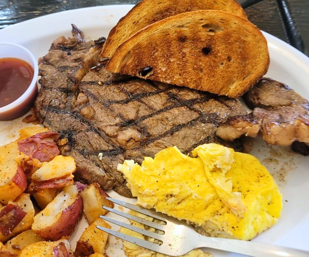 Steak and Eggs at The Parkside Cafe in Bristol, CT