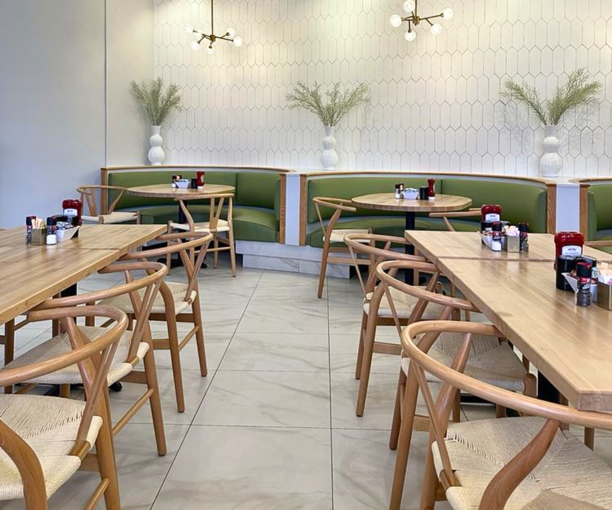 interior of Egg Posh in Frisco, Texas
