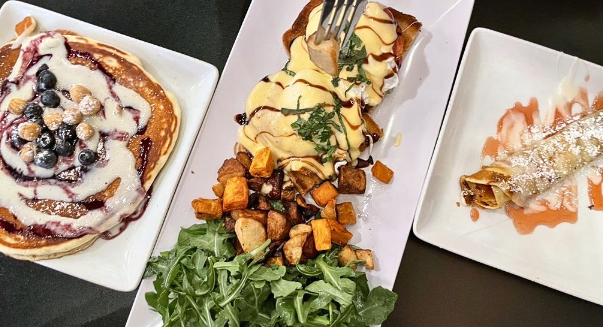 breakfast spread at Jam! in Bozeman, MT