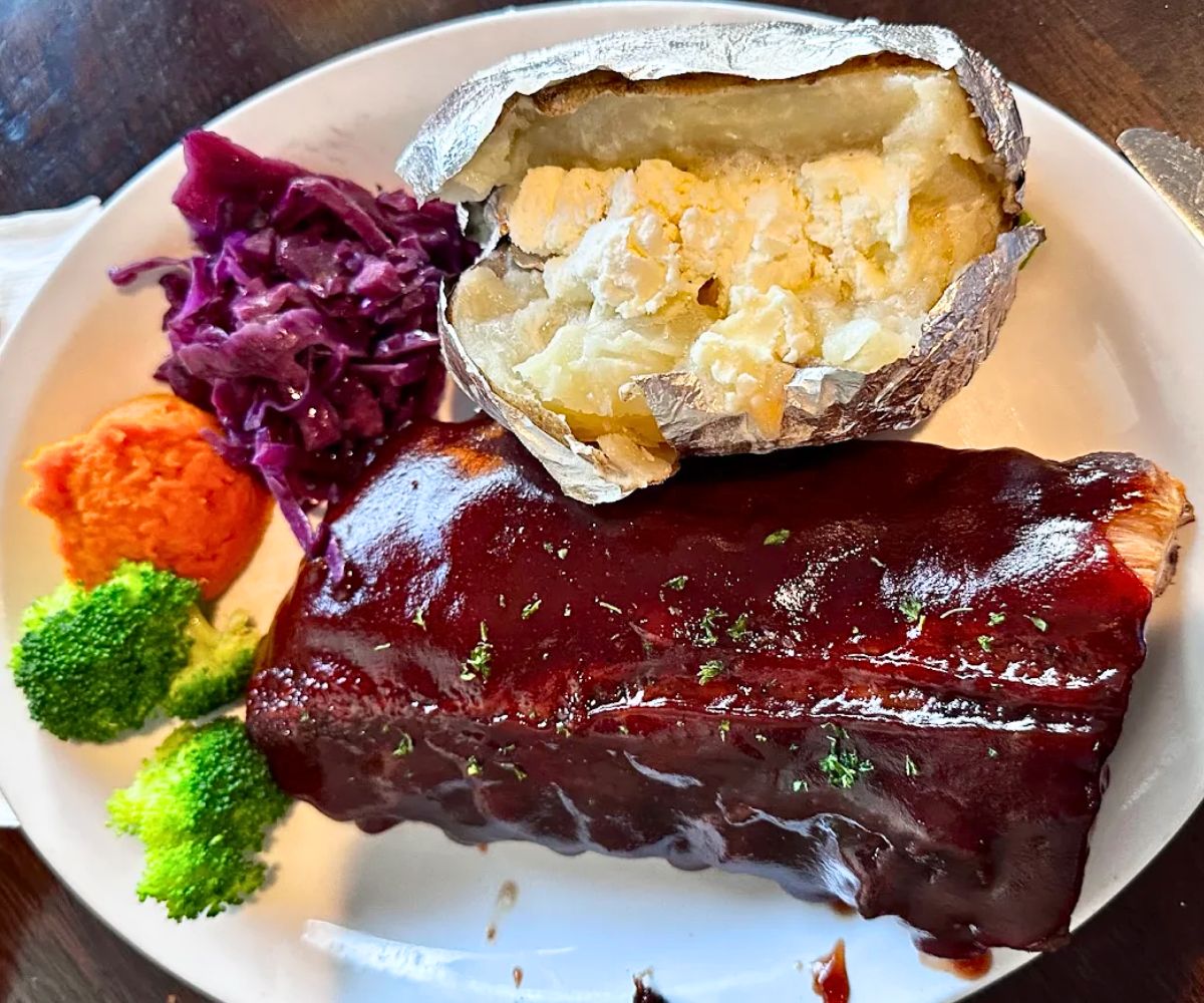 half rack ribs at Cody Steakhouse in Cody, WY