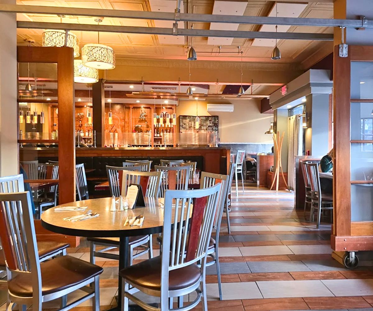 interior of The Stage Restaurant & Cafe in Keene, New Hampshire