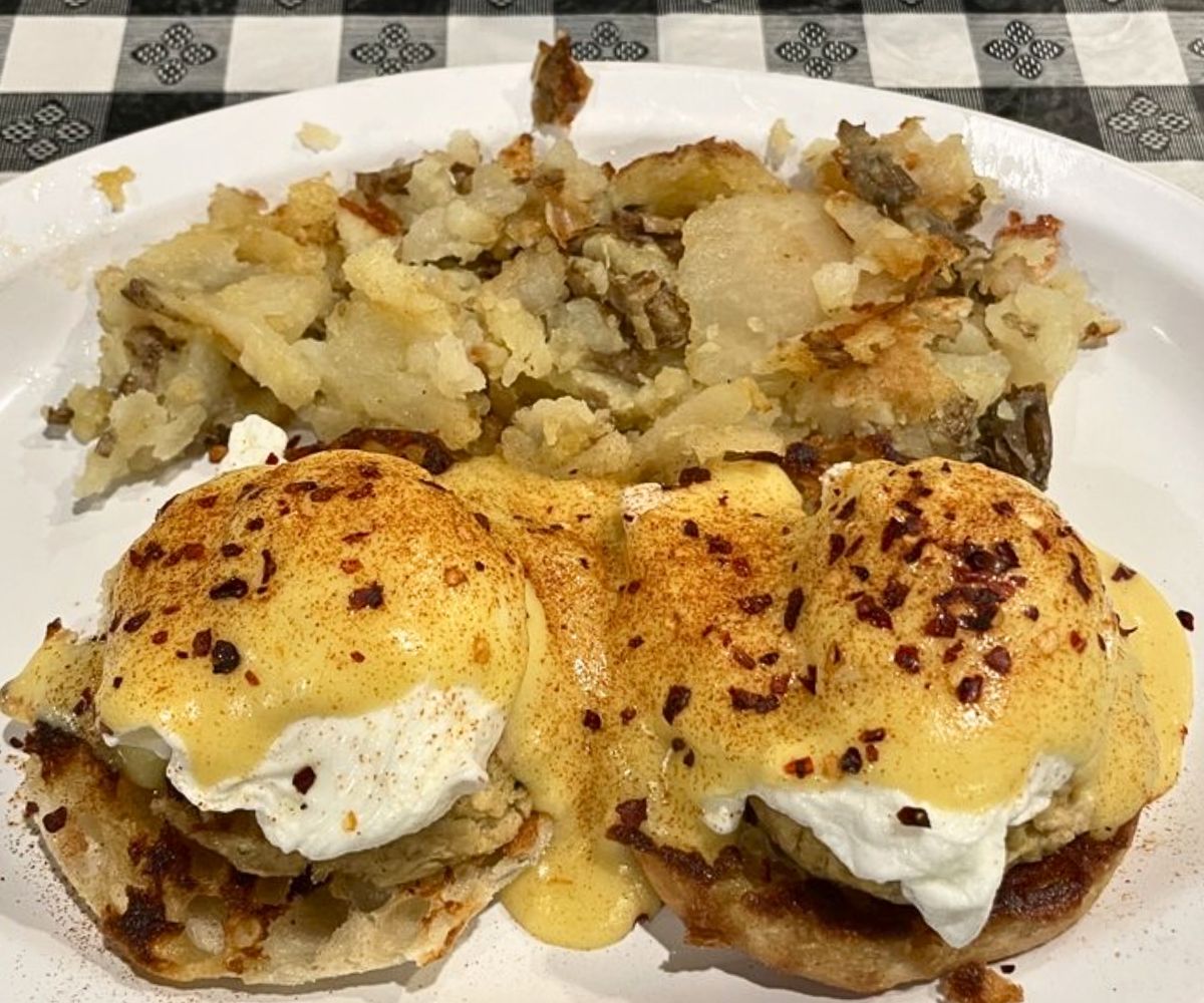 Crab Cake Benedict at Inn On Coventry in Cleveland Heights, OH