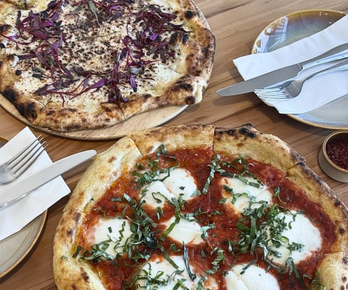 pizzas at The Outpost in Riverside, California