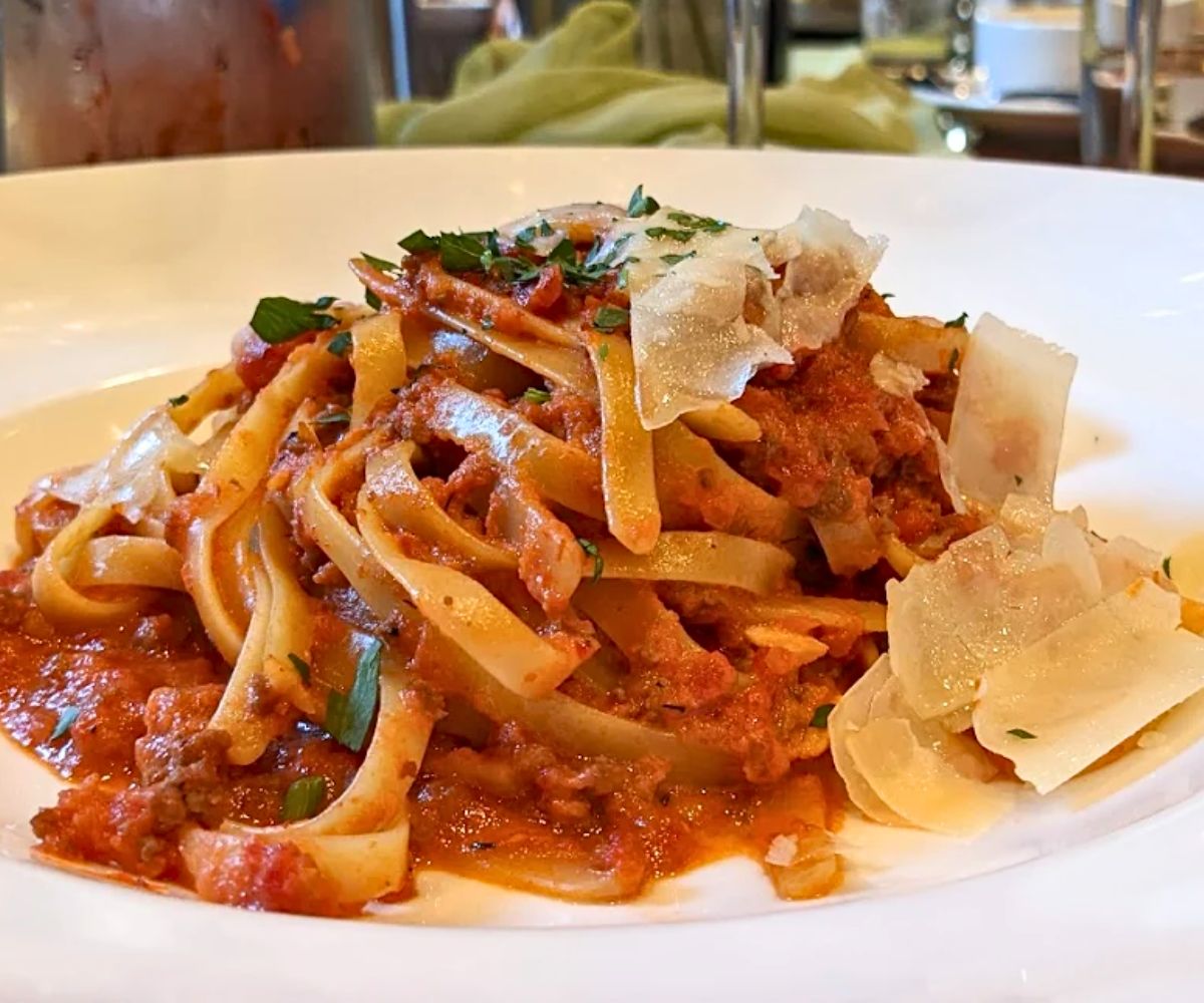 pasta at Frackleton's in Sheridan, WY