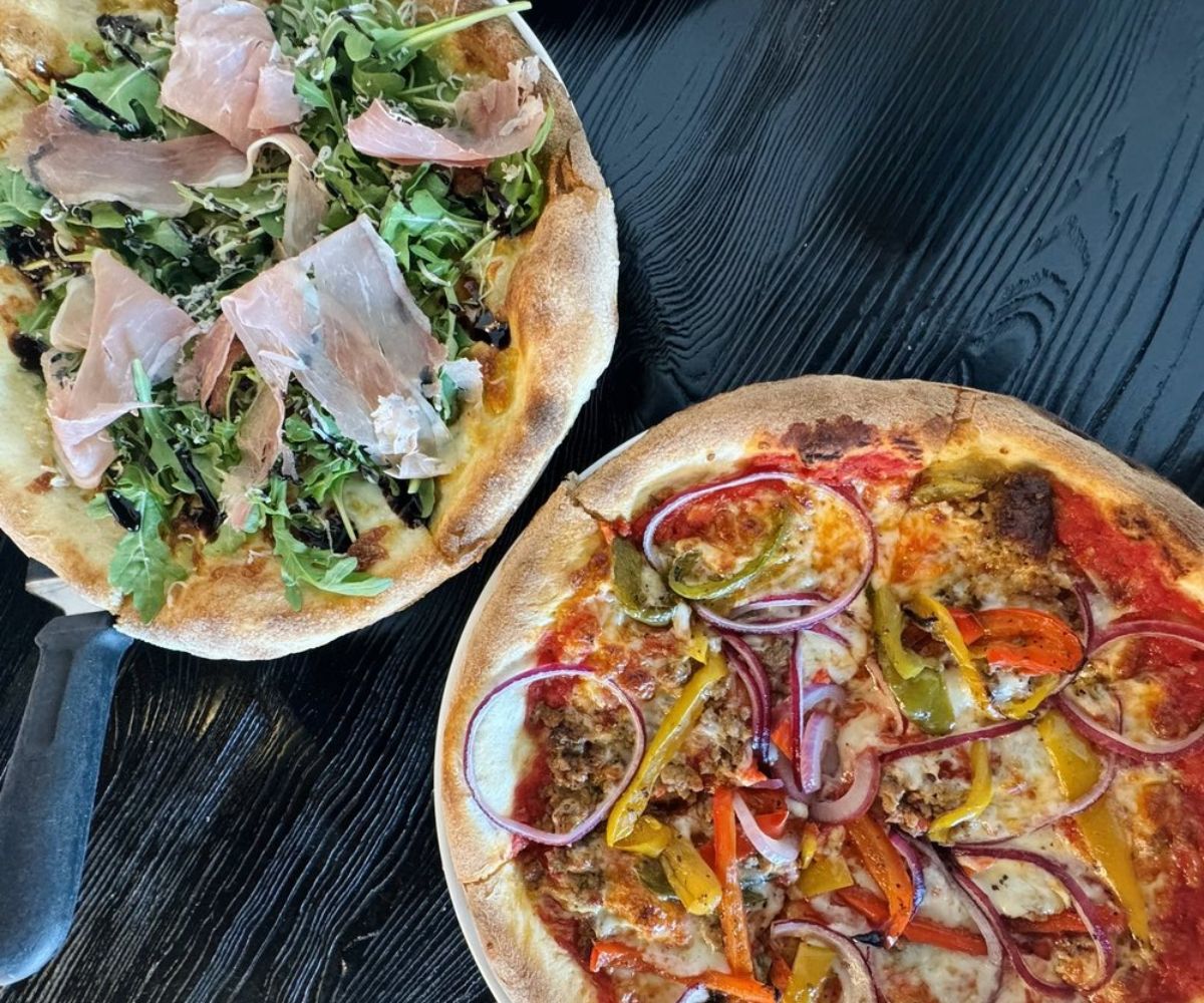 pizzas at Tievoli Pizza Bar in Palatine, Illinois