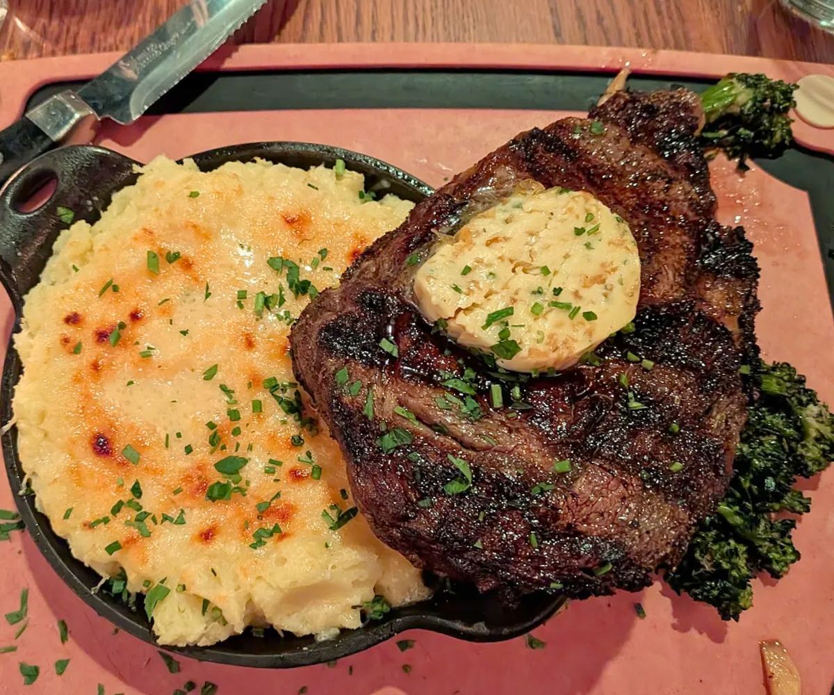steak at ron Works in Warwick, Rhode Island