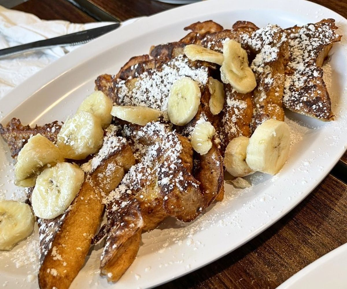 Banana Walnut French Toast at Inn On Coventry in Cleveland Heights, Ohio