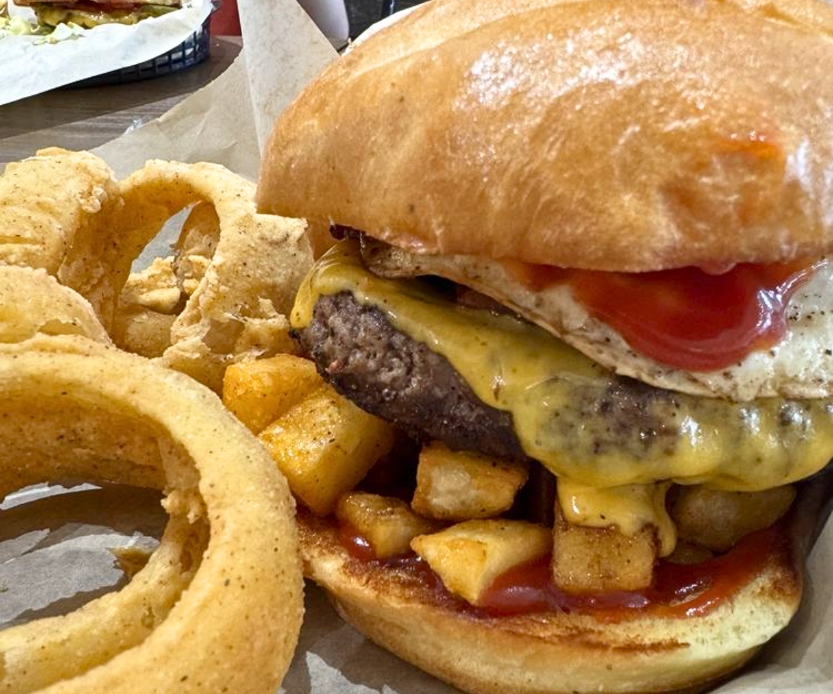 Hangover Burger at Root's Place Burgers & More in American Fork, UT