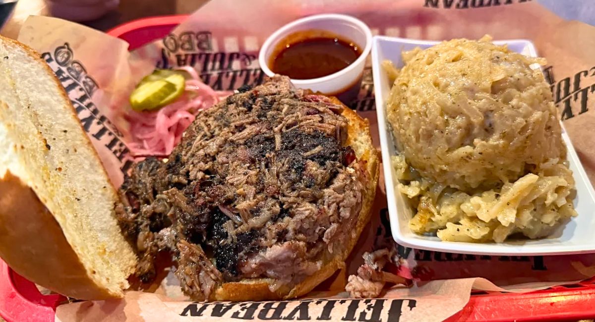 brisket sandwich at Jellybean and Julia's in Coon Rapids, MN