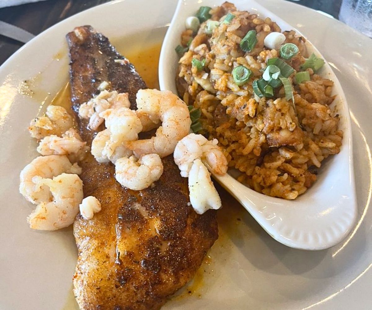 Blackened Snapper at Steve's Marina Restaurant in Long Beach, MS