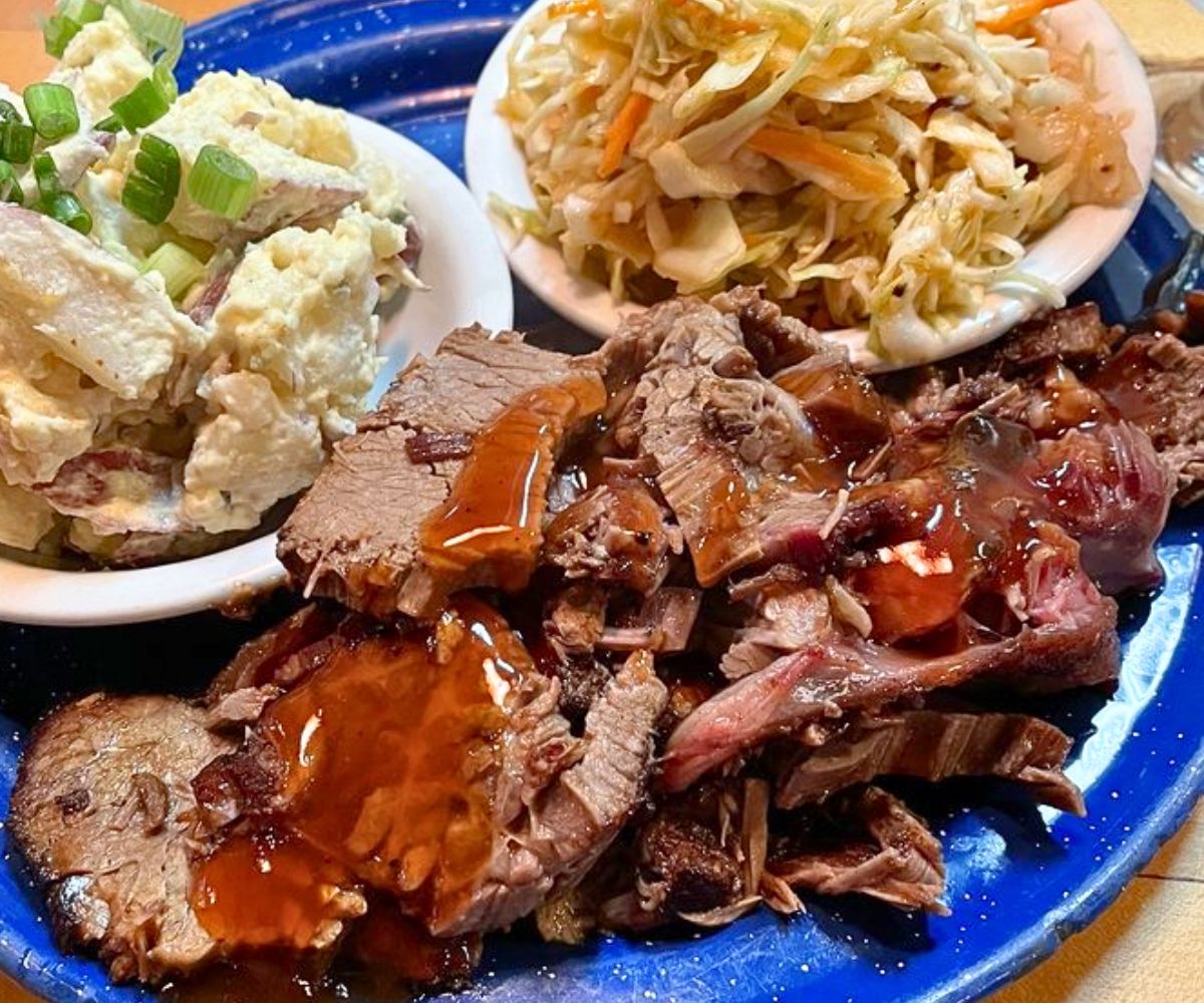 Smoked Beef Brisket at The Desoto Grill in Kalispell, Montana