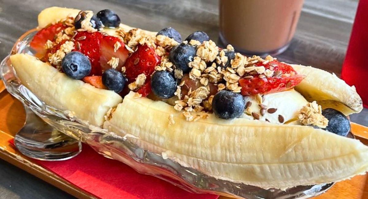 Healthy Banana Split at Sunny Bay Cafe in Rehoboth Beach, DE