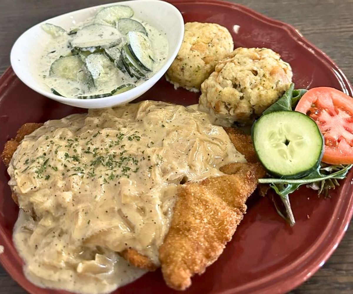Zweibel Rhamschnitel at The German Cafe in Sierra Vista, AZ