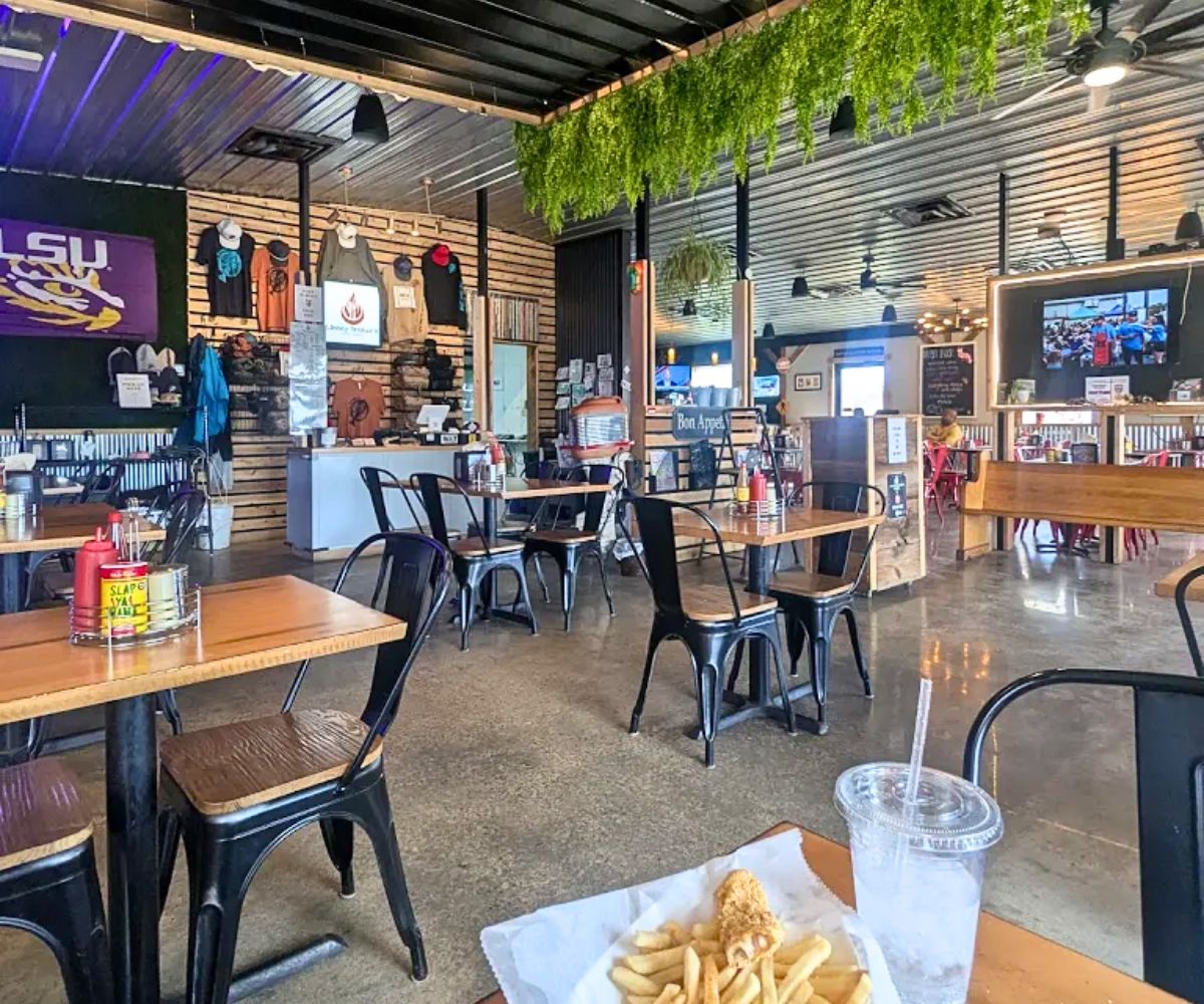 interior of Linney Breaux's Cajun Eatery in Tahlequah, Oklahoma
