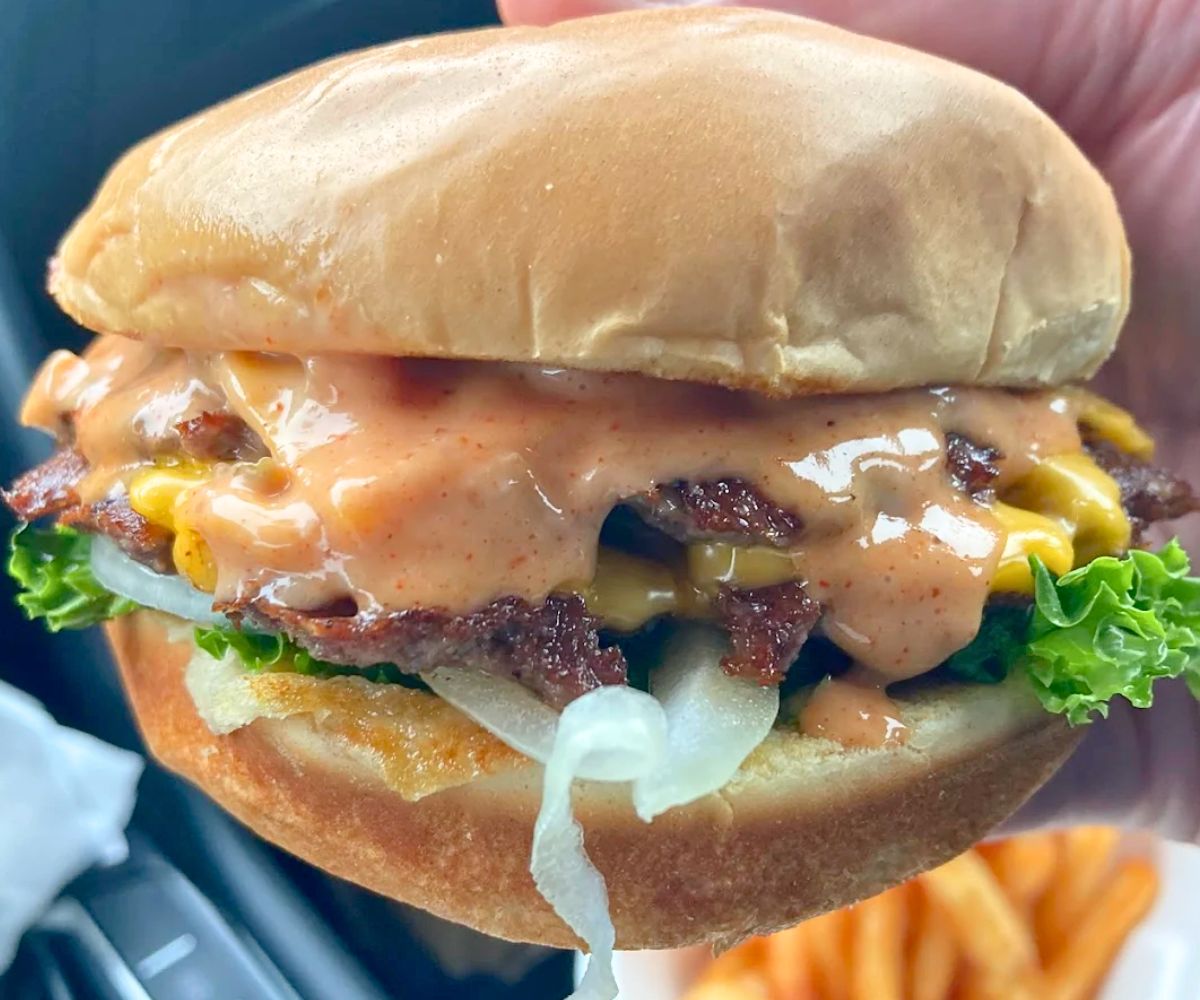 burger at 11:11 Burgers & Beignets in Fond du Lac, WI
