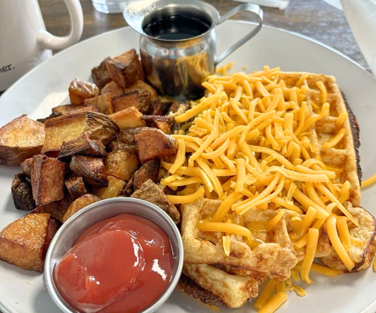 Savory Waffle at Evelyn’s Kitchen Table in Kingsport, TN