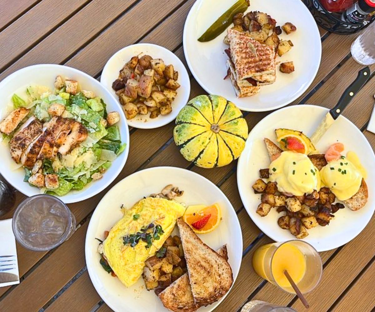 brunch spread at Belle's in Newport, RI