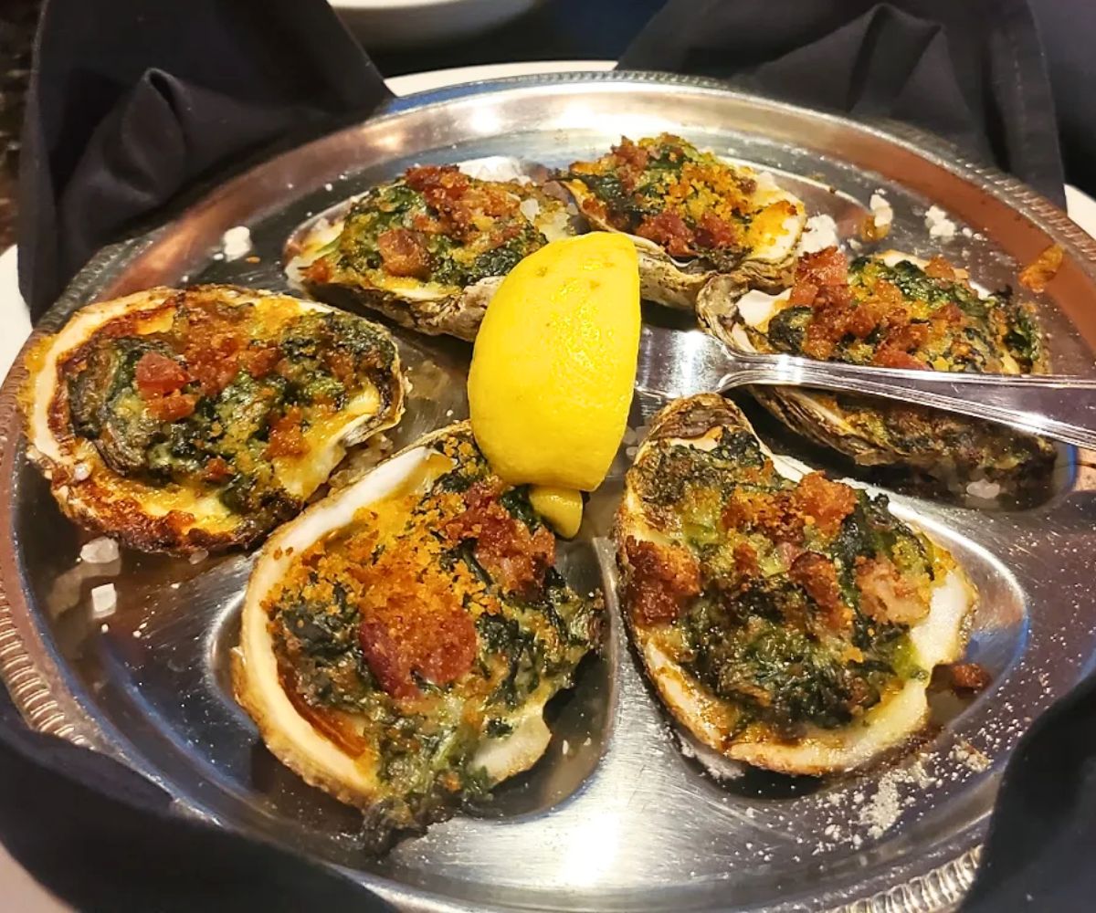 Oysters Rockefeller at Grill 584 in Burlington, South Carolina