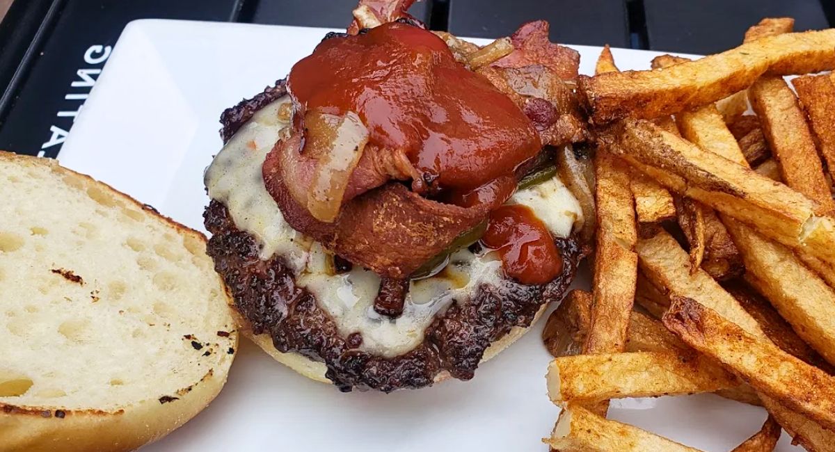 Cowboy Burger at Cork & Cleaver in Montgomery, Alabama