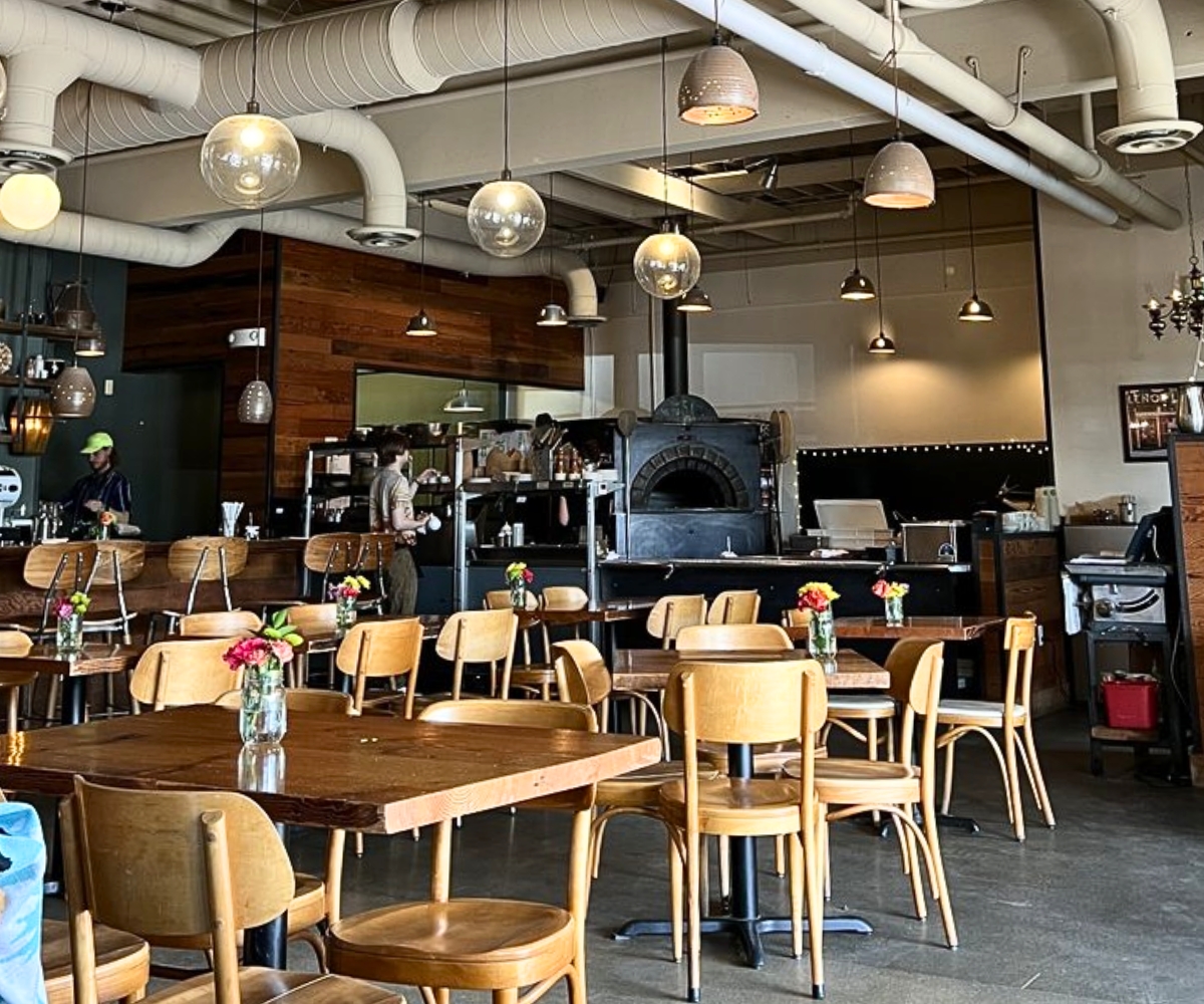 interior of Hearth Artisan Pizza in Anchorage, AK