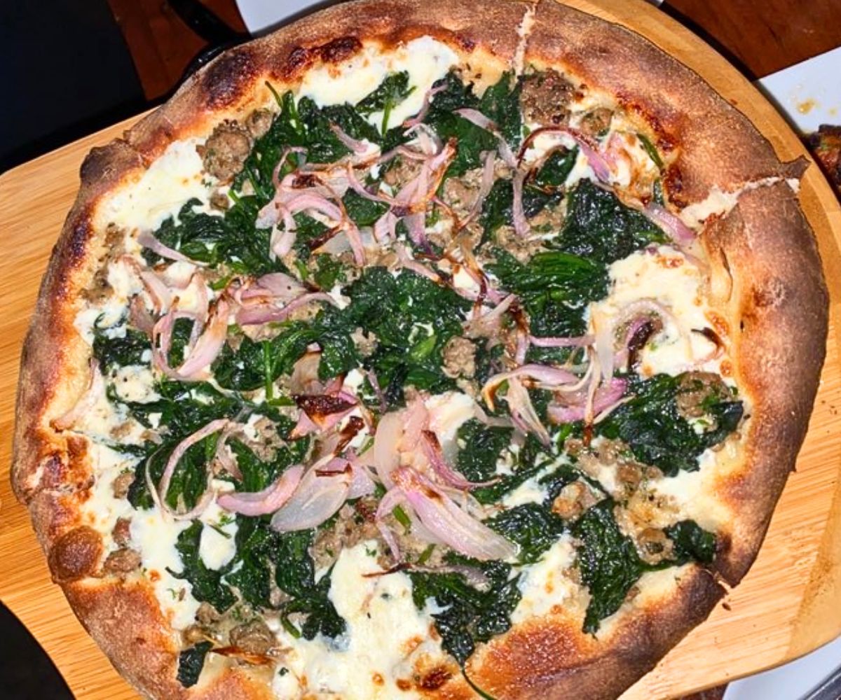 Prosciutto Arugula Pizza at Semolina Kitchen & Bar in Medford, Massachusetts