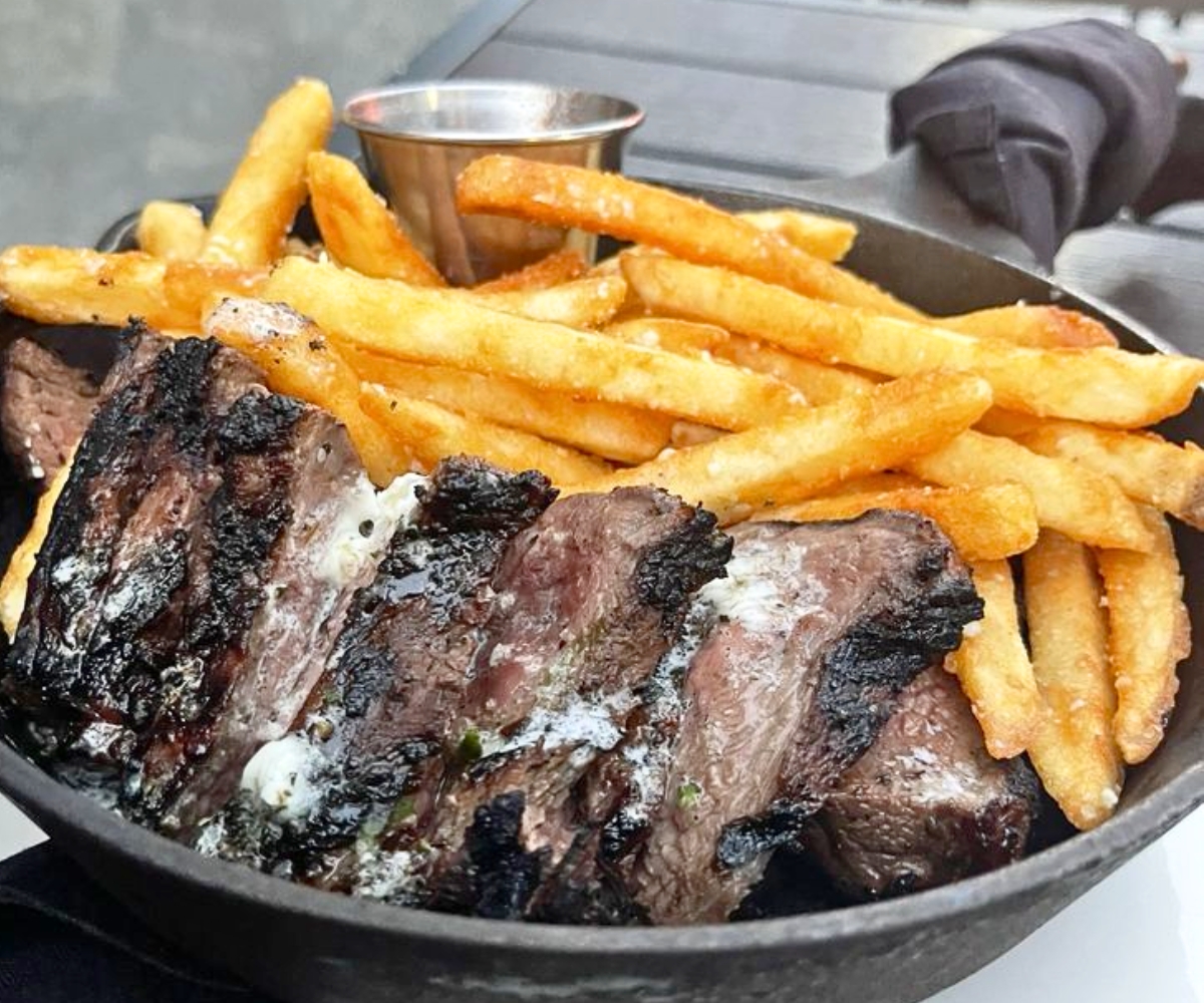 Skillet Steak + Fries at Nolabelle Kitchen + Bar in Mankato, MN