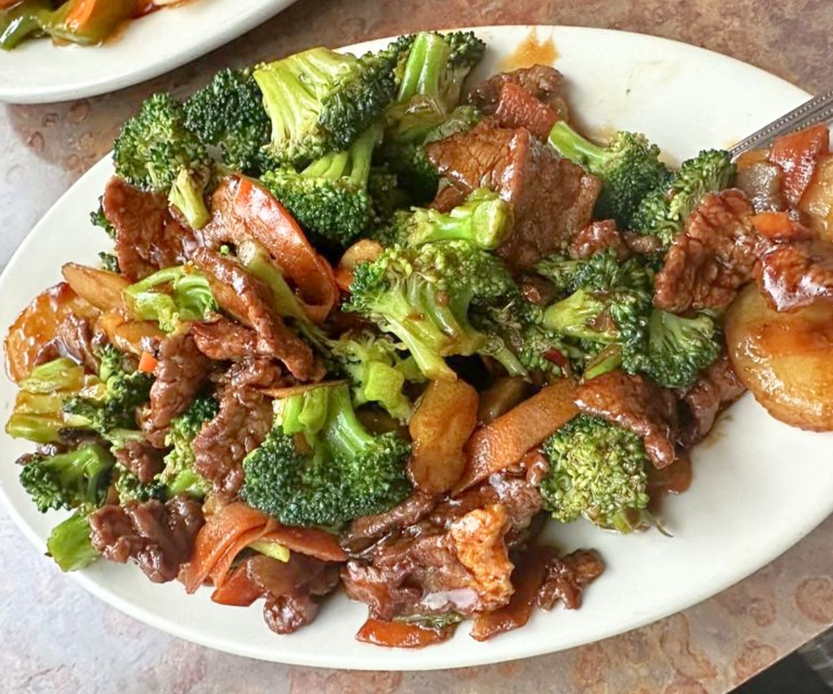Beef with Broccoli at Mandarin Restaurant in Bountiful, Utah