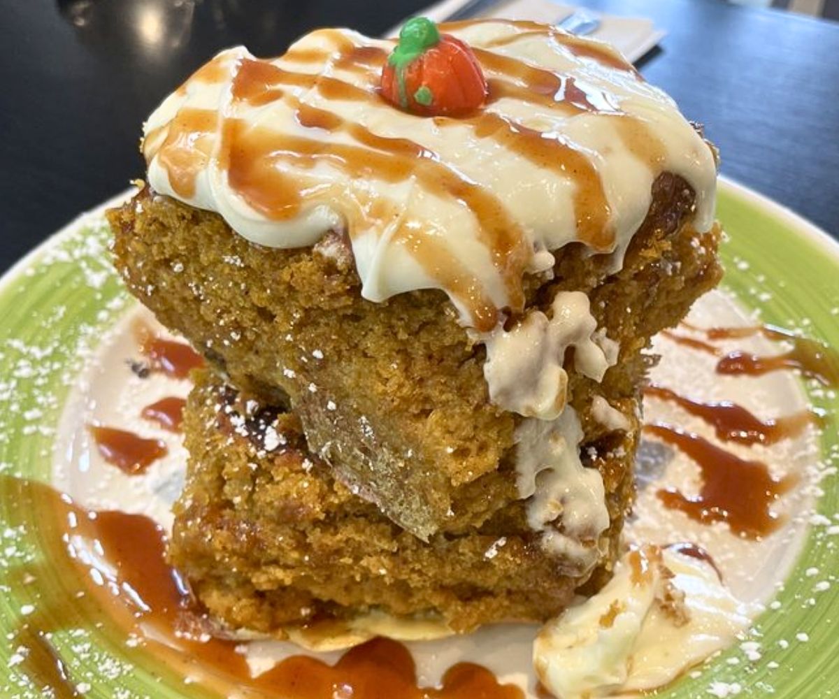 Pumpkin Bread French Toast at In A Pickle Restaurant in Waltham, Massachusetts