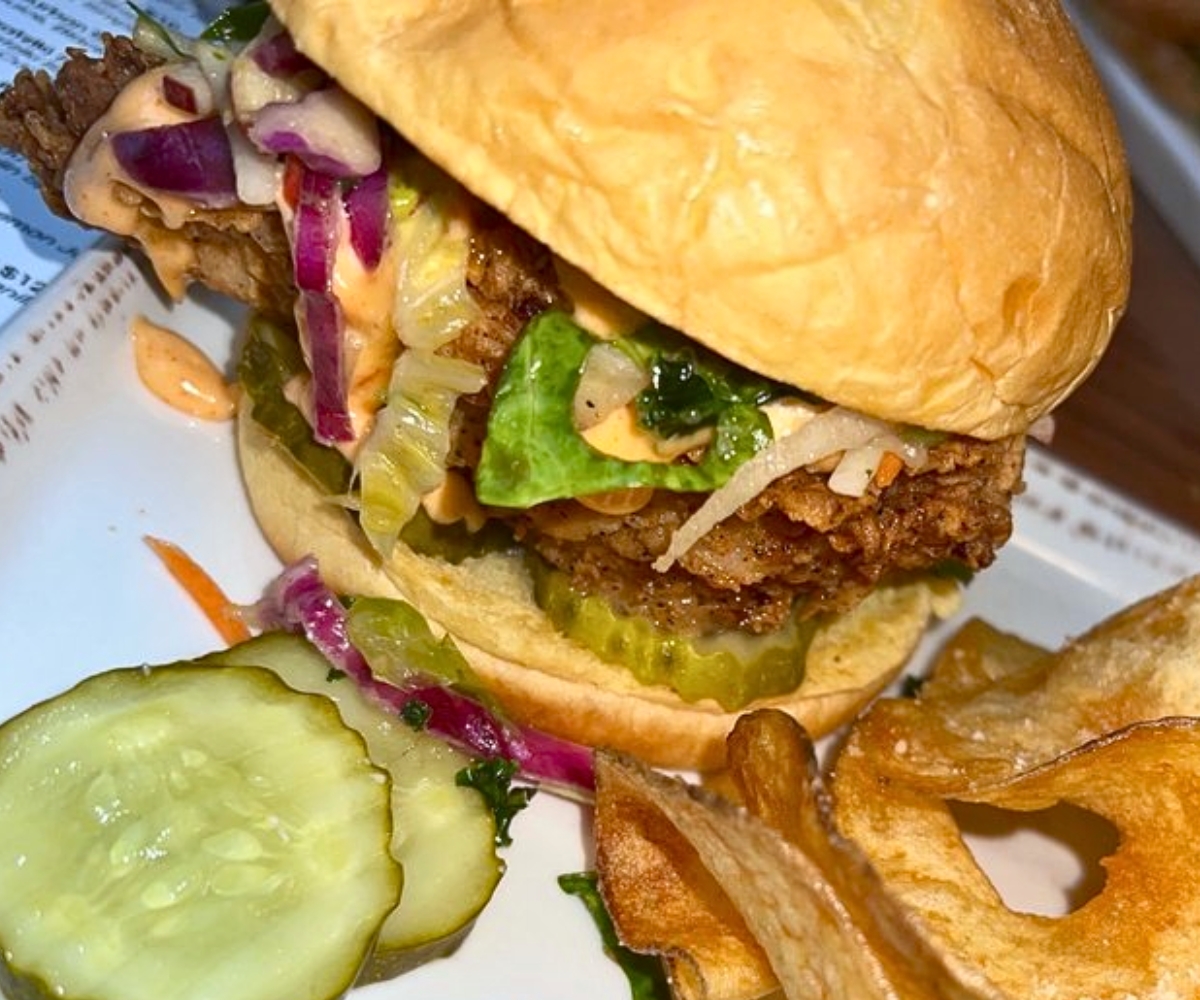 Spicy Fried Chicken Sandwich at Nolabelle Kitchen + Bar in Mankato, Minnesota