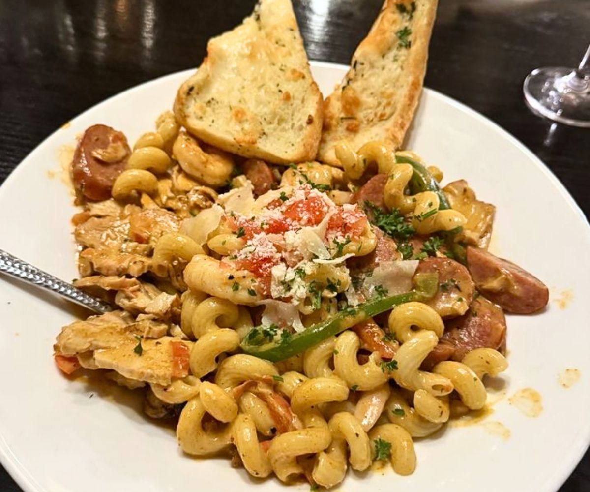 Creamy Jambalaya Pasta at Grindstone Public House in Noblesville, Indiana