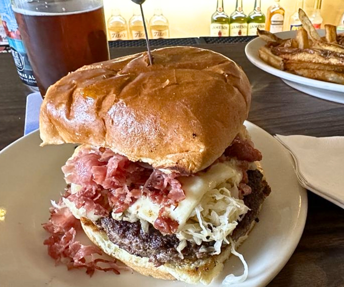 Reuben Burger at Uncle John's Place in Mansfield, Ohio