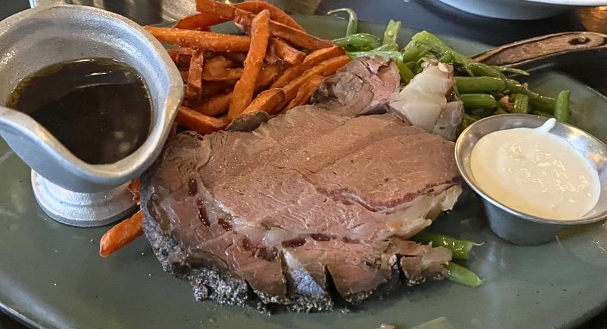 Roast Prime Rib of Beef at Grindstone Public House in Noblesville, Indiana