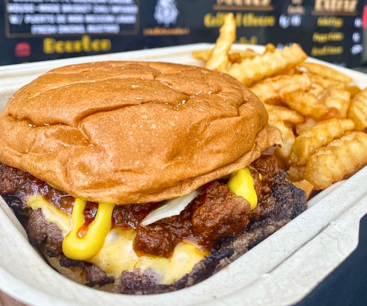 Brisket Chili Burger Combo at Bog's Brisket Burgers in Fontana, California